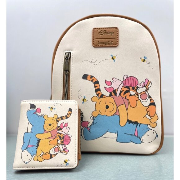 Loungefly Disney Winnie The Pooh & Friends Sleeping Mini Backpack & Wallet Set - Picture 1 of 16